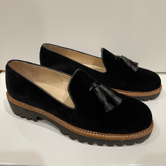 Jon Josef Anthropologie Womens Gogo Lug Sole Loafers Size US 10 EUR 40 Black - Picture 3 of 16